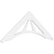 Ekena Millwork Pitch Stanford Architectural Grade PVC Gable Pediment, 60"W x 22 1/2"H x 1"P (9/12) GPP060X023X100STA - alternate 1